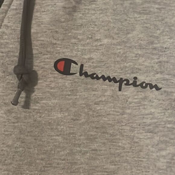 NWOT Small Champion two tone gray 1/4 zip long sleeve pockets hooded sweater top - Picture 8 of 14